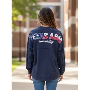 Spirit Activewear Texas A&M University Navy Blue Spirit Jersey Long Sleeve Shirt